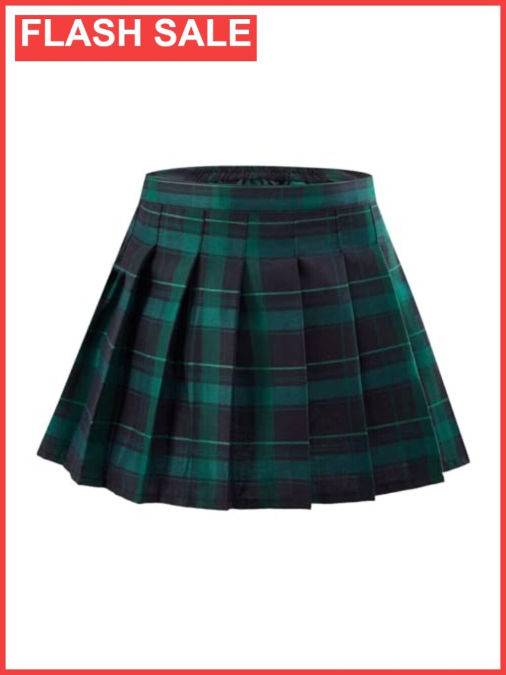 Pleated Skort High-Waisted A-Line Mini Skirt School Uniform
